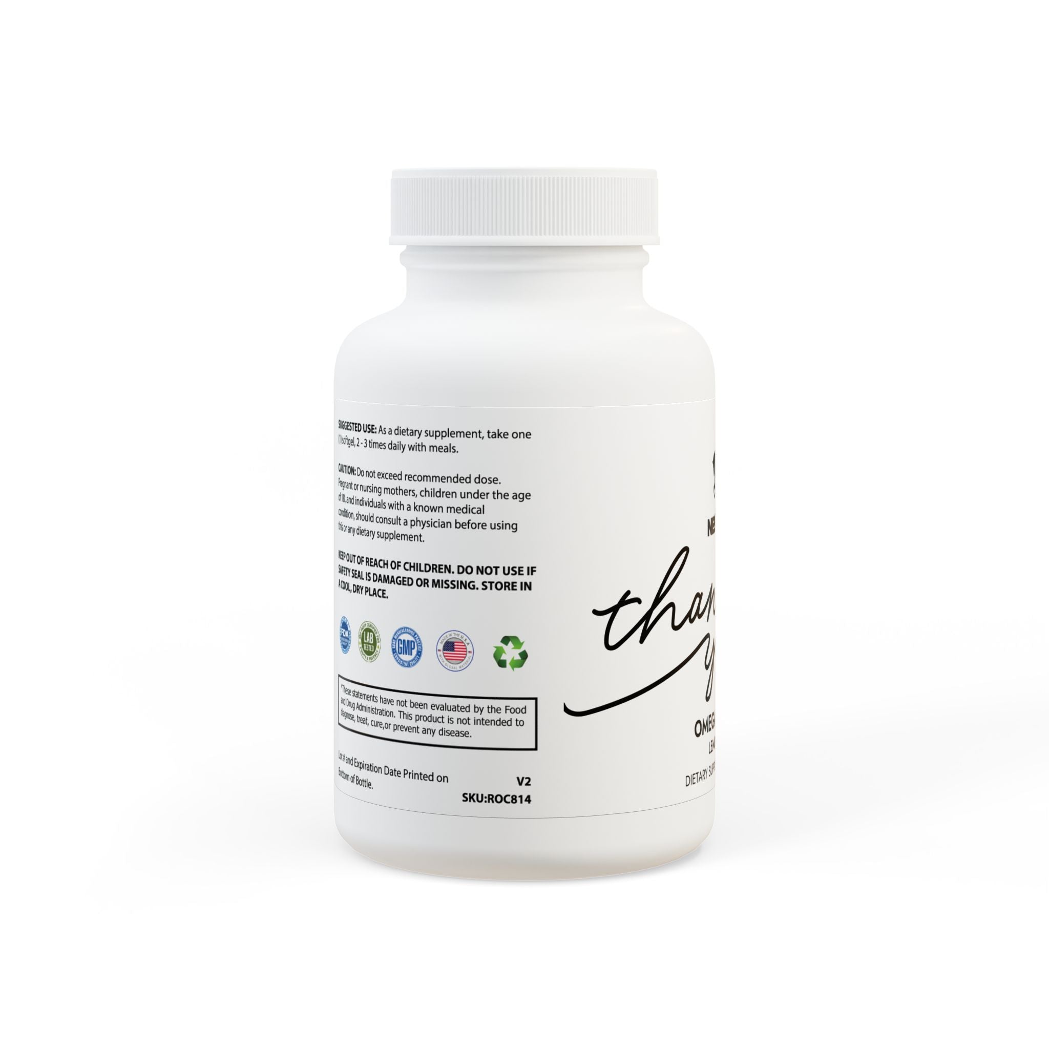Omega 3 Fish Oil Supplement (60 Softgels)