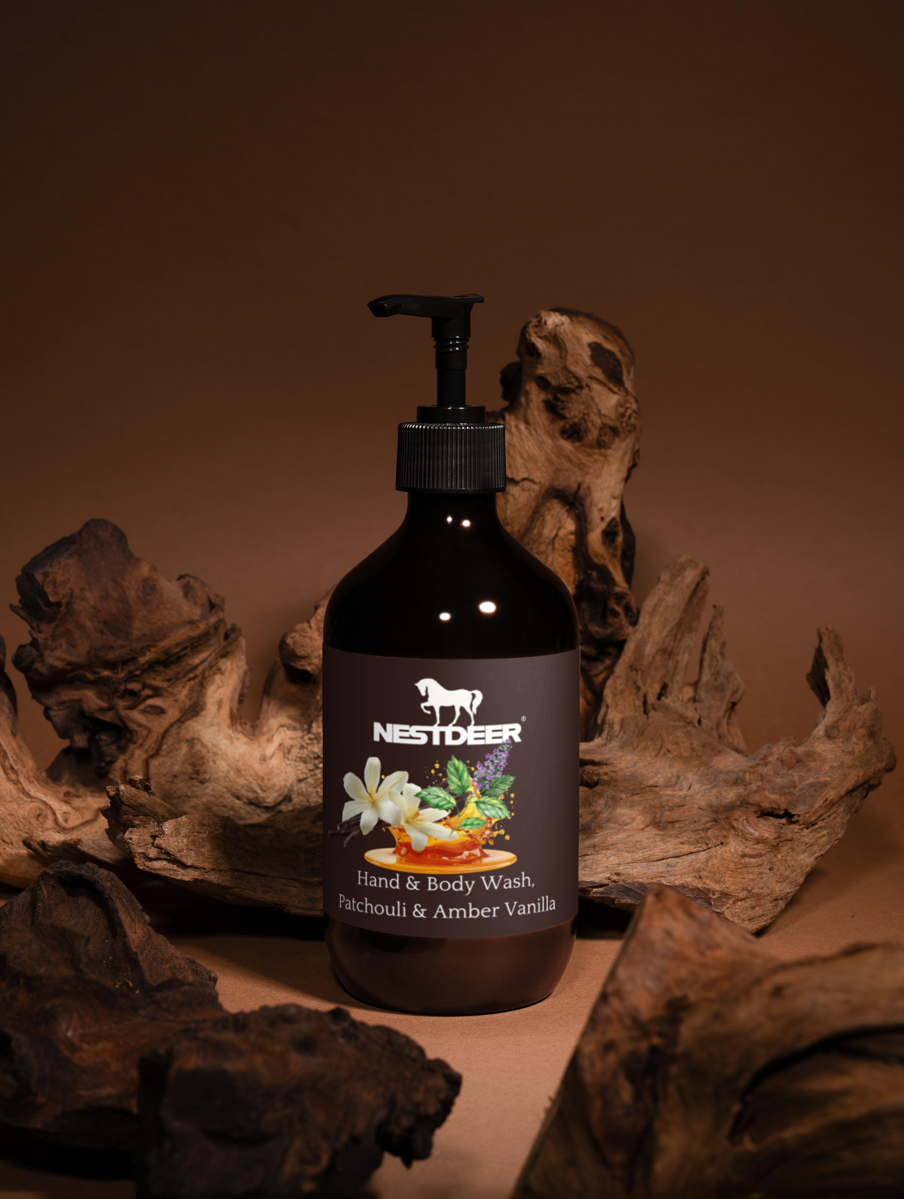 Hand & Body Wash, Patchouli & Amber Vanilla