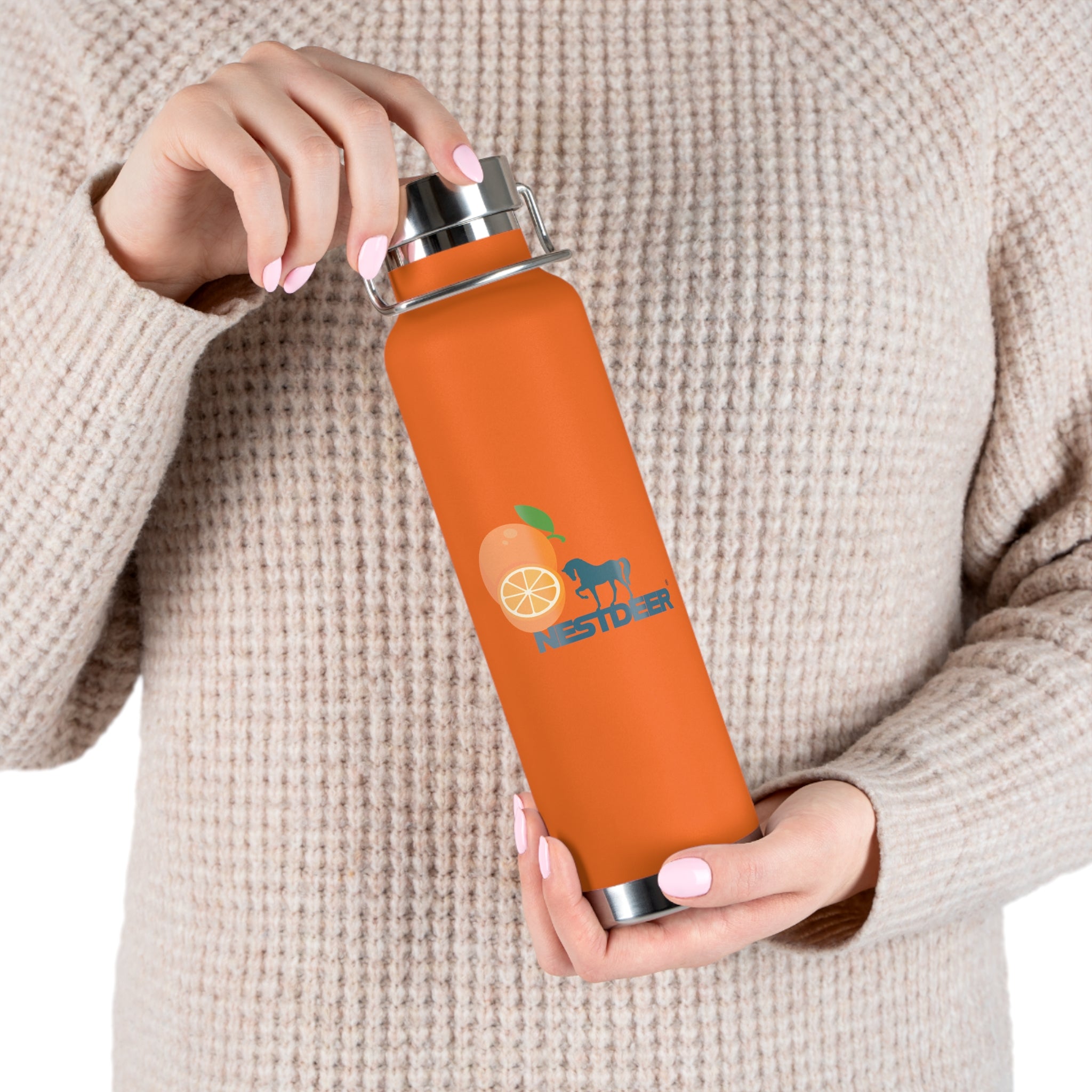 Stylish Copper Insulated Water Bottle | 22oz | Perfect for Outdoor Adventures, Fitness,
