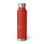 Watermelon Print Insulated Bottle | 22oz Copper Flask, Summer Hydration