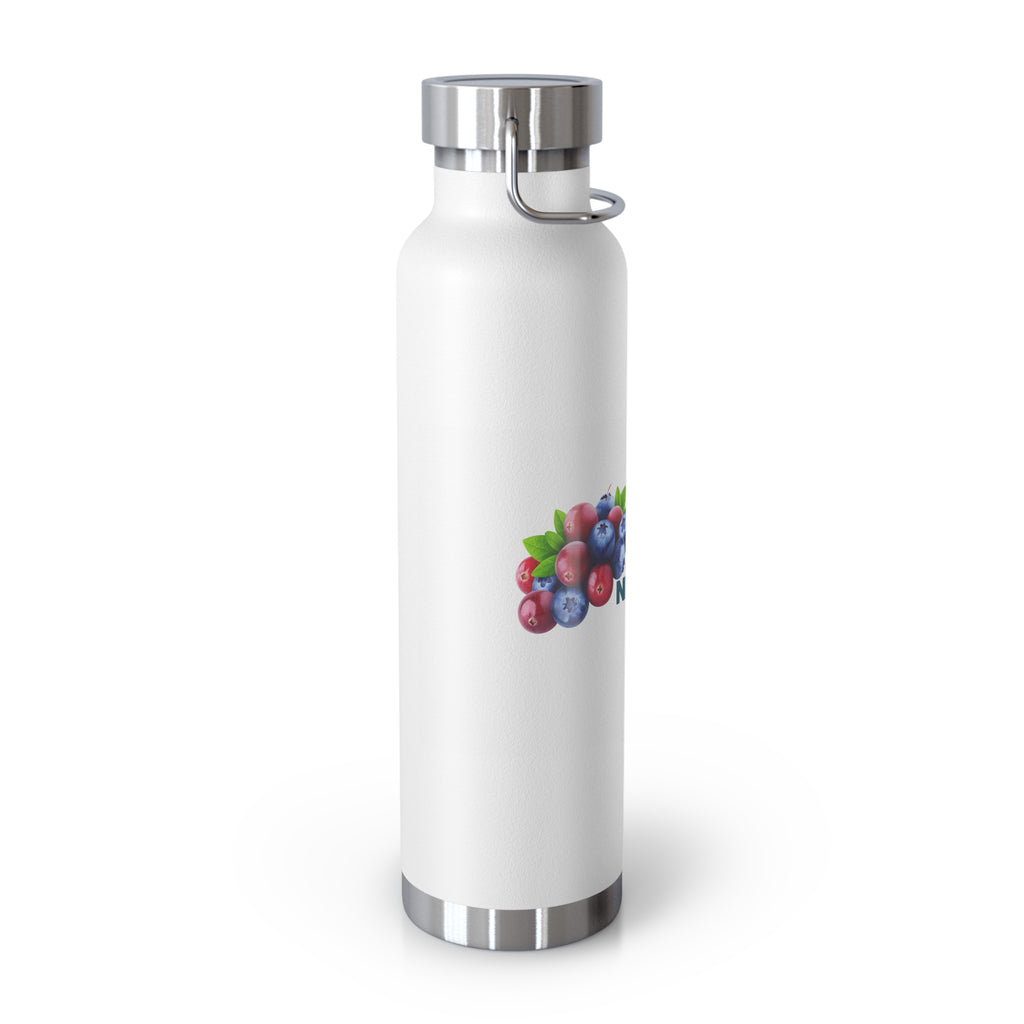 Water Bottle with Berry Design | Eco-Friendly Reusable Hiking, Gym, School