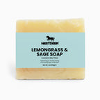 Bar of soap with a blue label featuring 'Nest Deer' branding on a white background