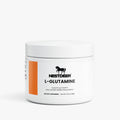 Jar of Nestdeer L-Glutamine supplement on a white background