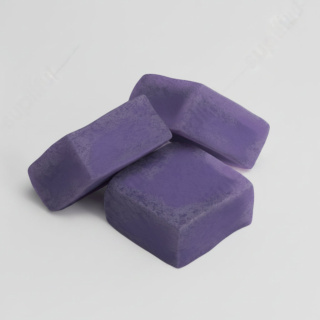 Three purple soap bars on a white background with 'suplifull' branding.