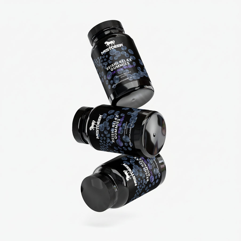 Three bottles of 'Blackberry' gummies on a white background with 'suppliful' branding.