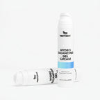 Two bottles of Nestlé Hydro Balancing Gel Cream on a white background