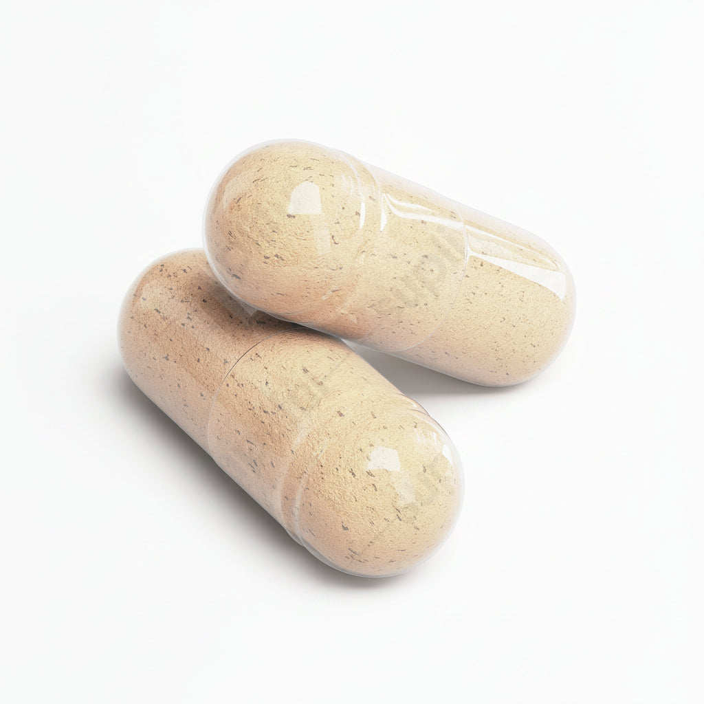 Two beige capsules on a white background with 'Supillium' branding.
