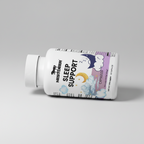 Bottle of Nestlé Deer Sleep Support capsules on a light gray background