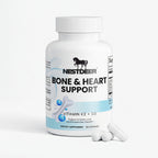Nestdeer Bone & Heart Support supplement bottle with capsules on a white background