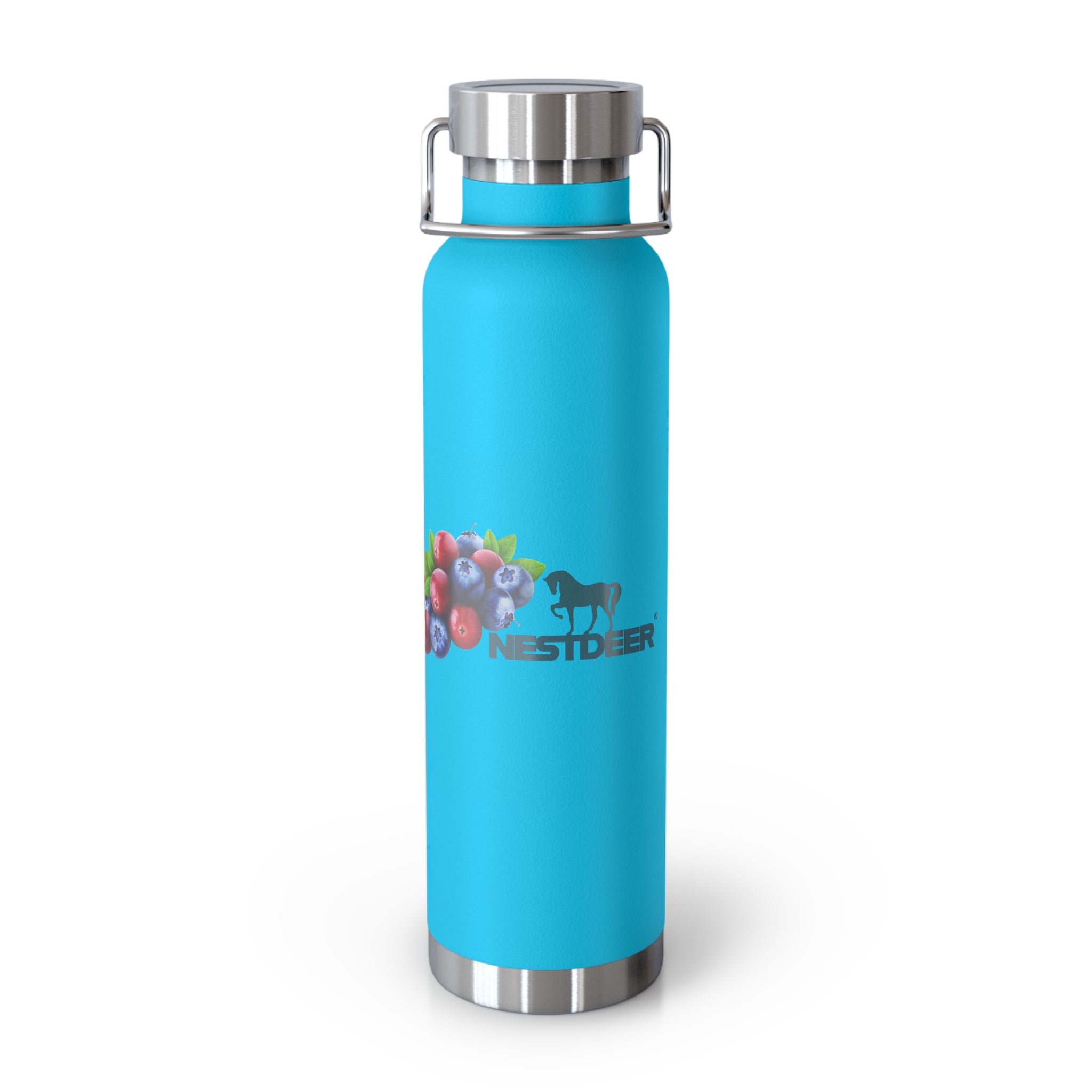 Water Bottle with Berry Design | Eco-Friendly Reusable Hiking, Gym, School