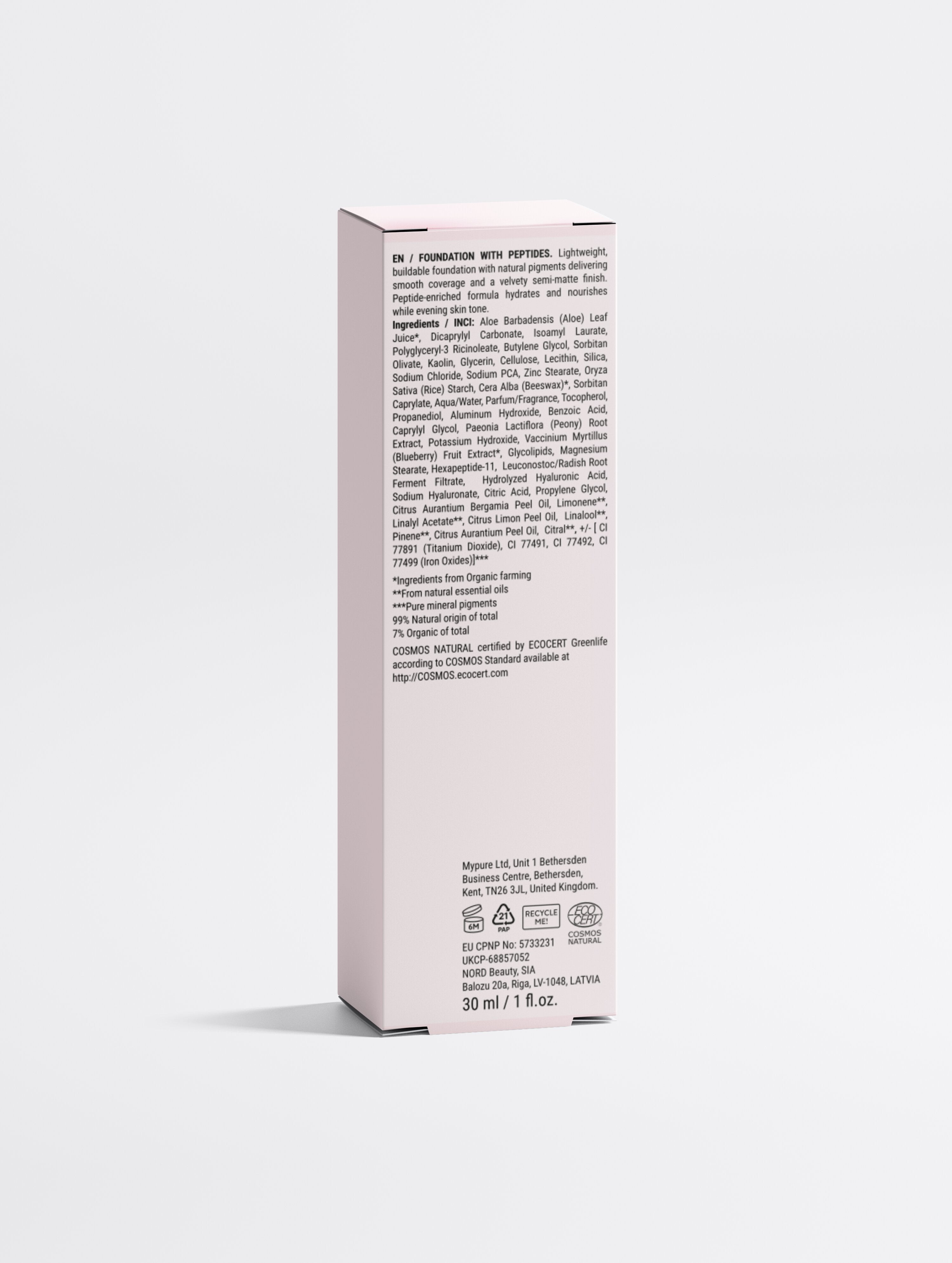 Foundation met Peptiden, 35 Tan Warm
