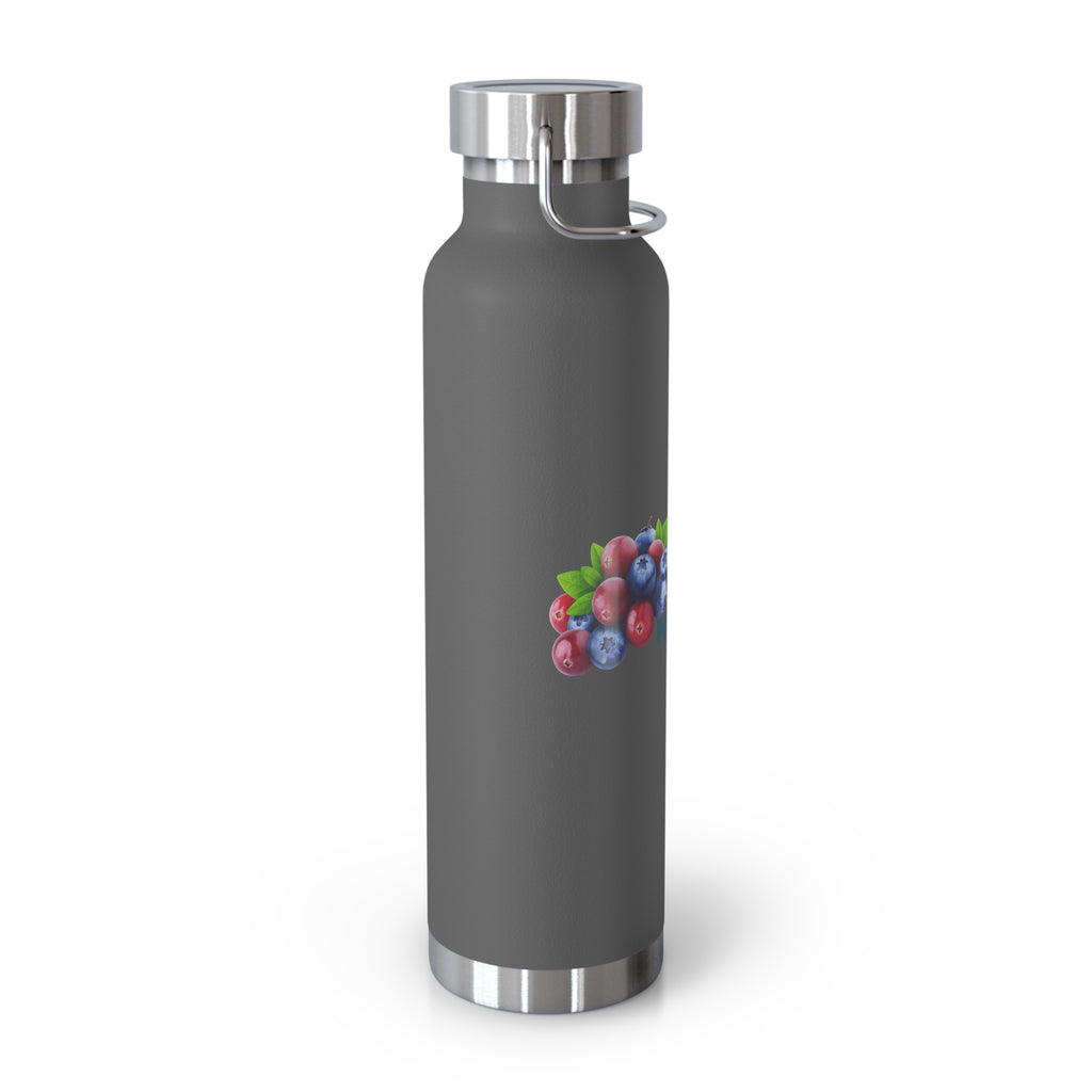 Water Bottle with Berry Design | Eco-Friendly Reusable Hiking, Gym, School