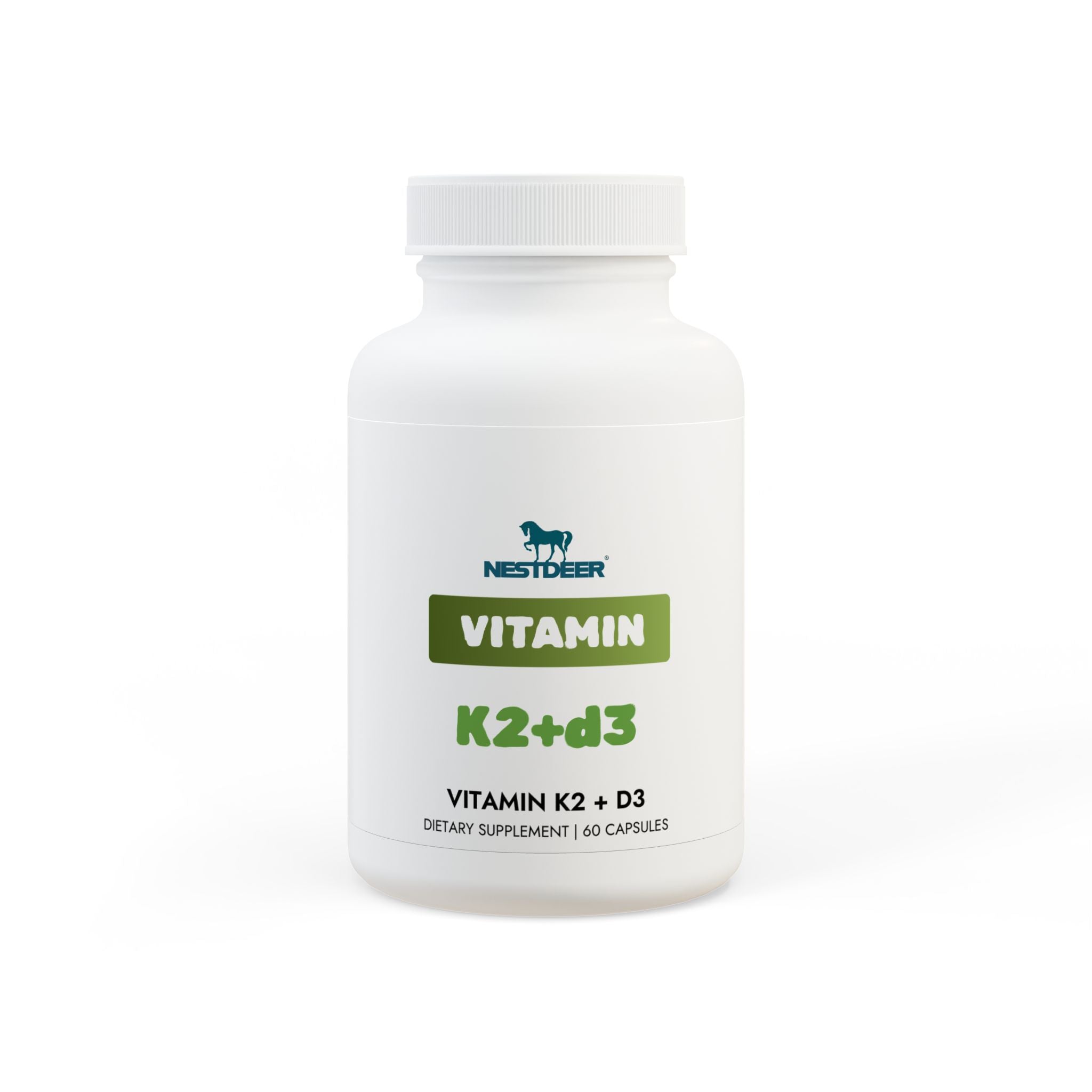 Vitamin K2 + D3 Supplement (60 Capsules)