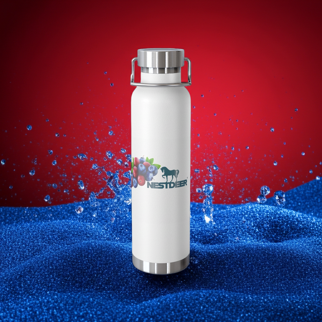 Water Bottle with Berry Design | Eco-Friendly Reusable Hiking, Gym, School