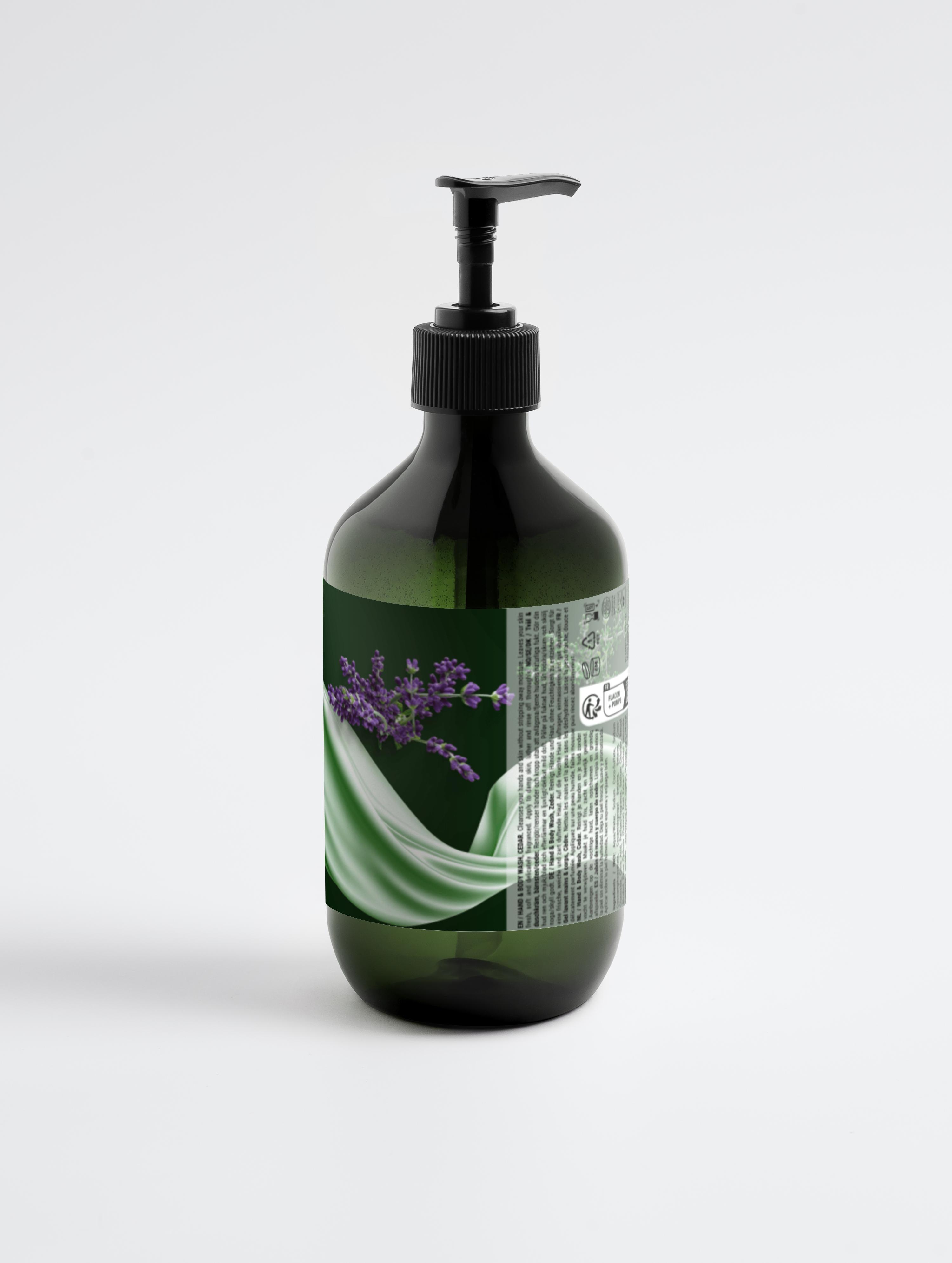 Hand & Body Wash, Peppermint & Dark Cedar