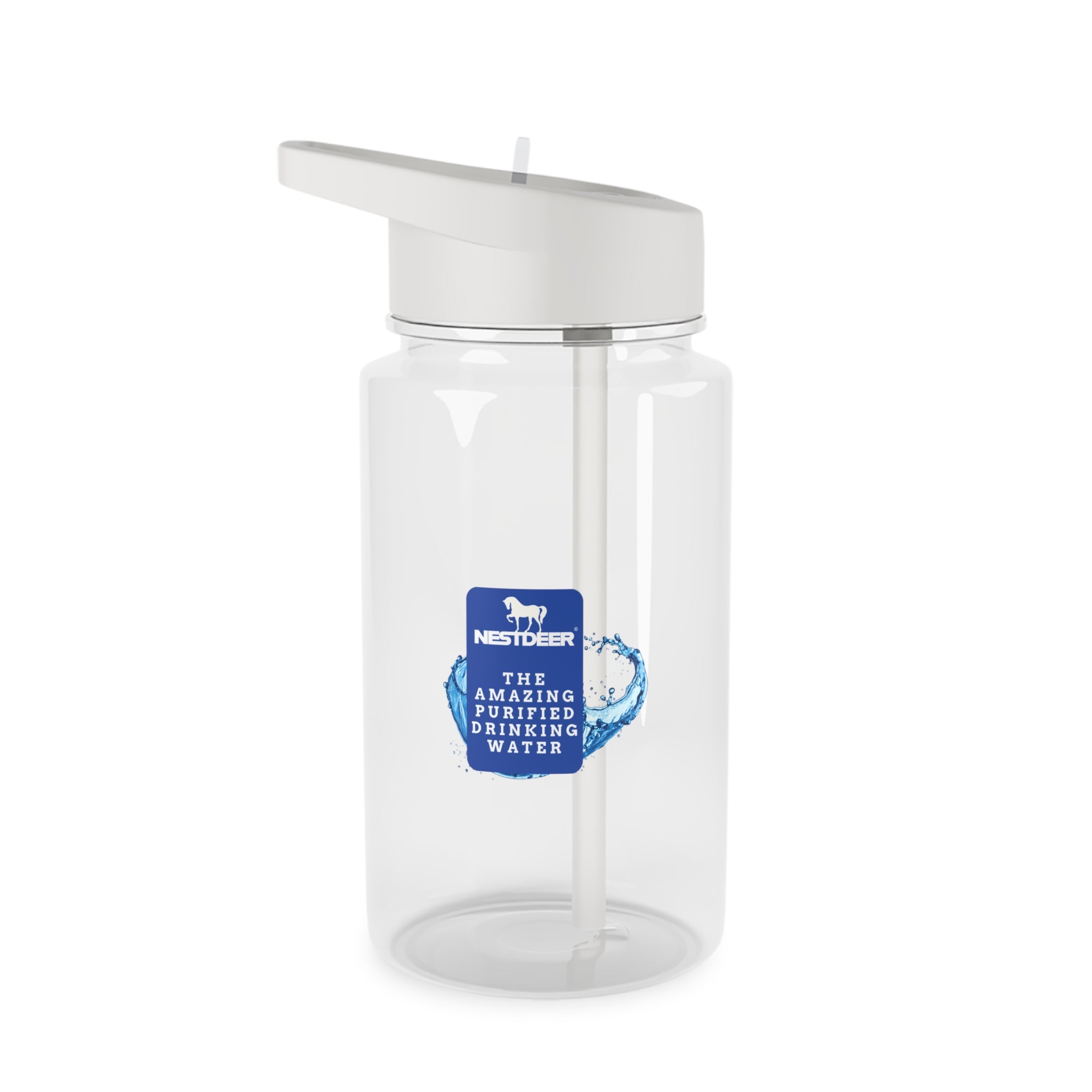 Purifying Tritan Water Bottle - BPA-Free, Straw Included, Perfect for Hydration on-the-Go
