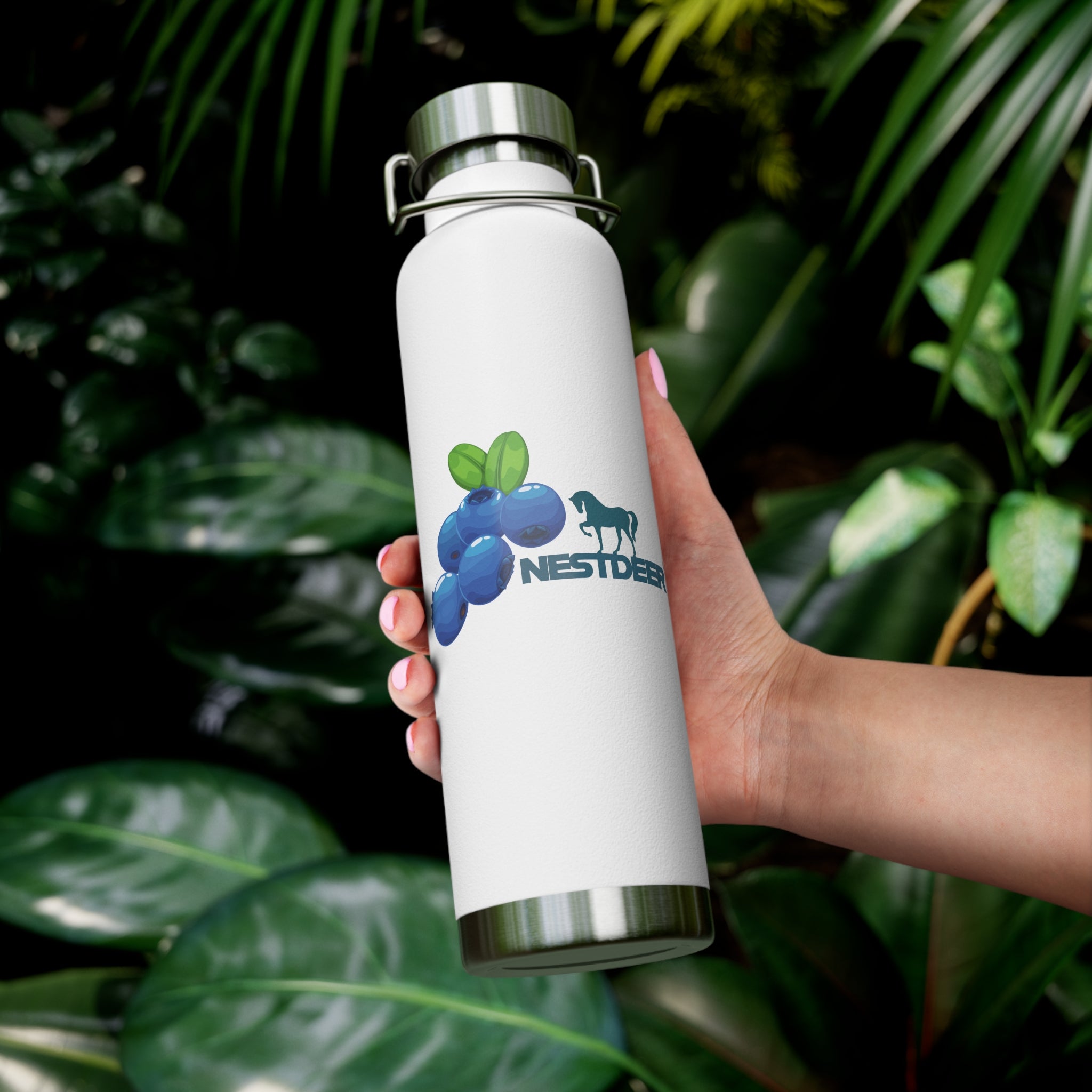 Water Bottle with Berry Design | Great for Hiking, Gym, Travel,