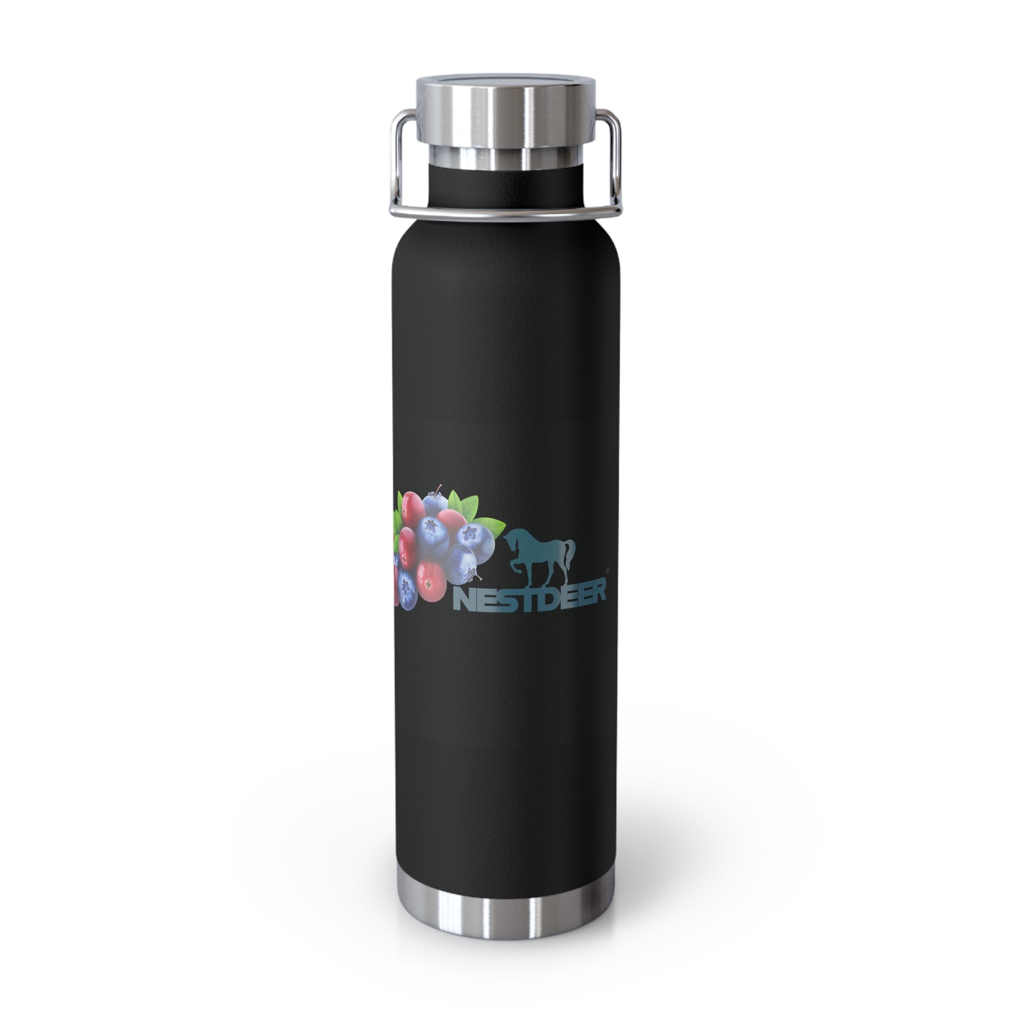 Water Bottle with Berry Design | Eco-Friendly Reusable Hiking, Gym, School