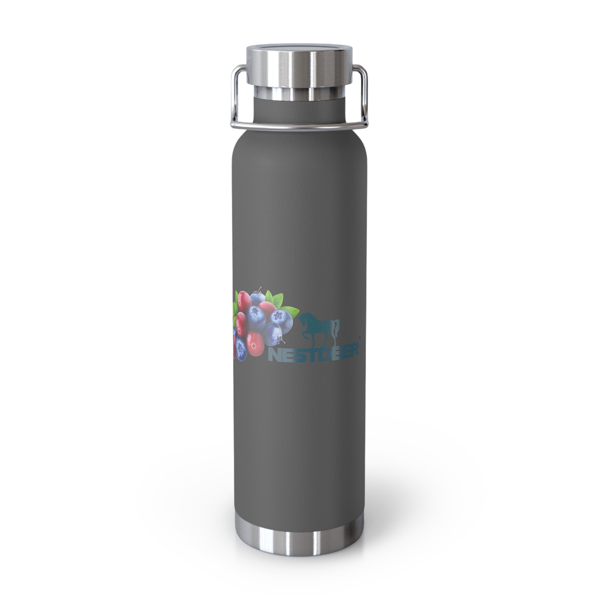 Water Bottle with Berry Design | Eco-Friendly Reusable Hiking, Gym, School