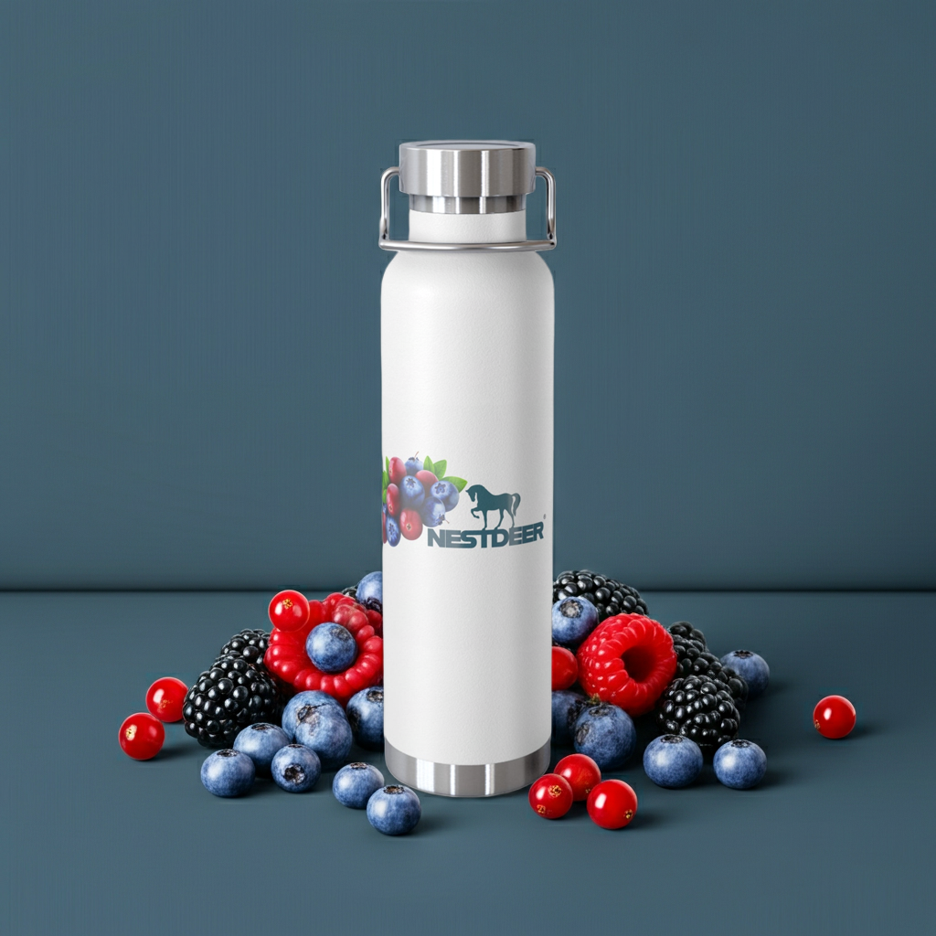 Water Bottle with Berry Design | Eco-Friendly Reusable Hiking, Gym, School
