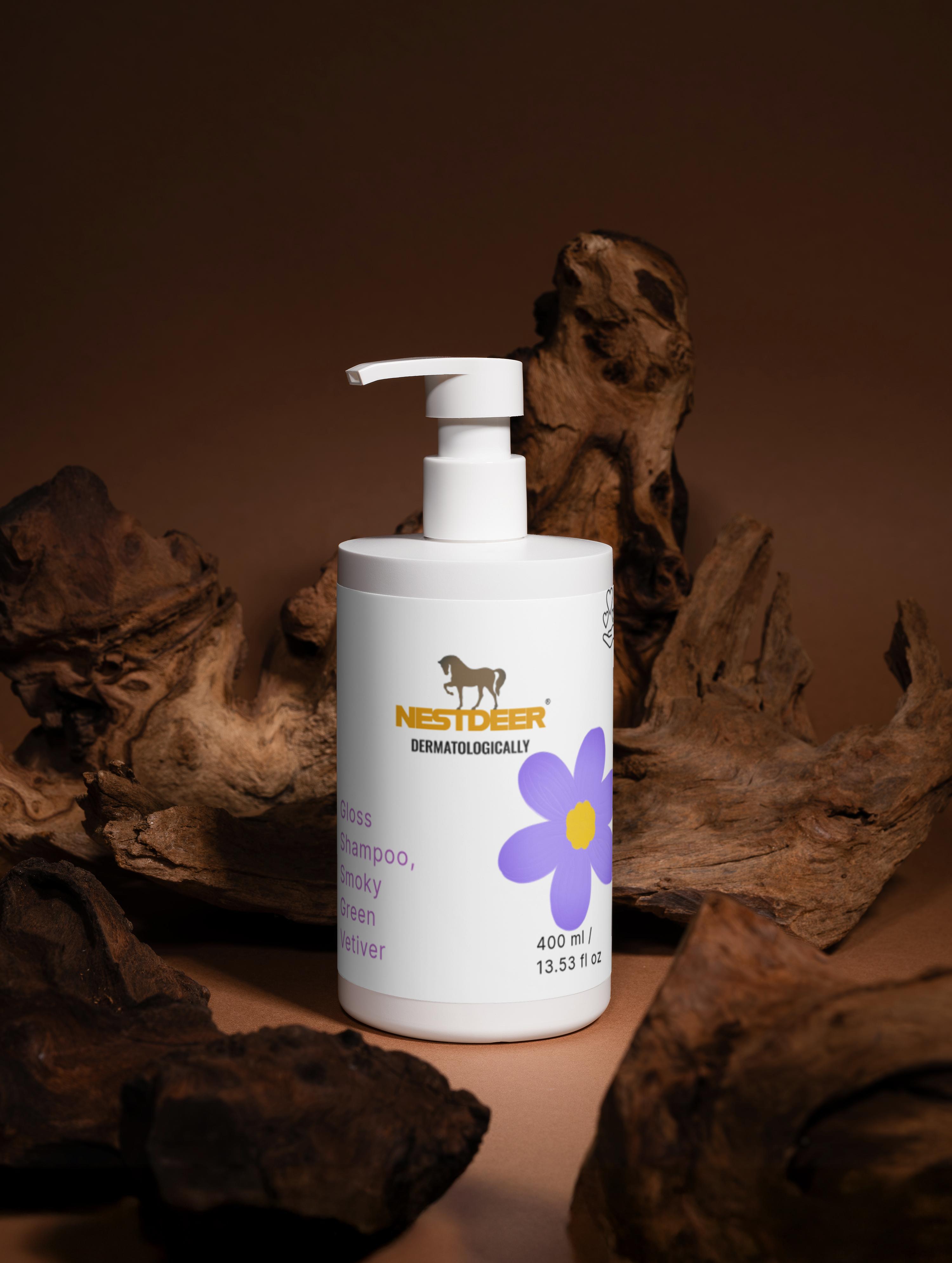 Glansshampoo, Smoky Groene Vetiver