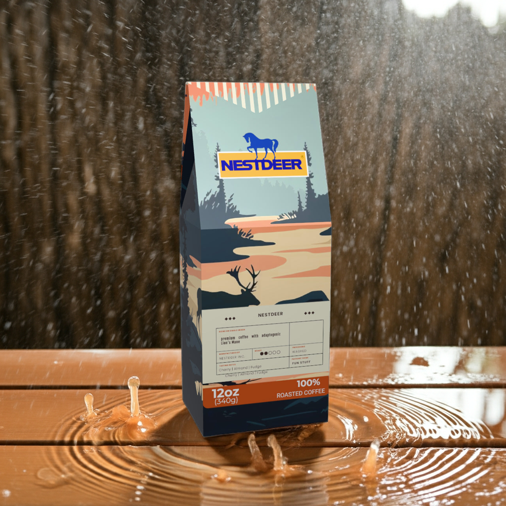 premium coffee with adaptogenic Lion's M