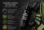 Nestdeer charcoal facial cleanser with aloe vera on a dark background