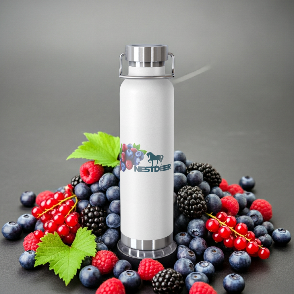 Water Bottle with Berry Design | Eco-Friendly Reusable Hiking, Gym, School