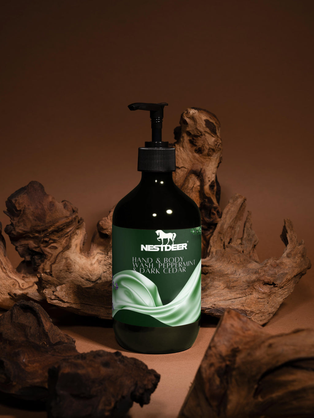 Hand & Body Wash, Peppermint & Dark Cedar