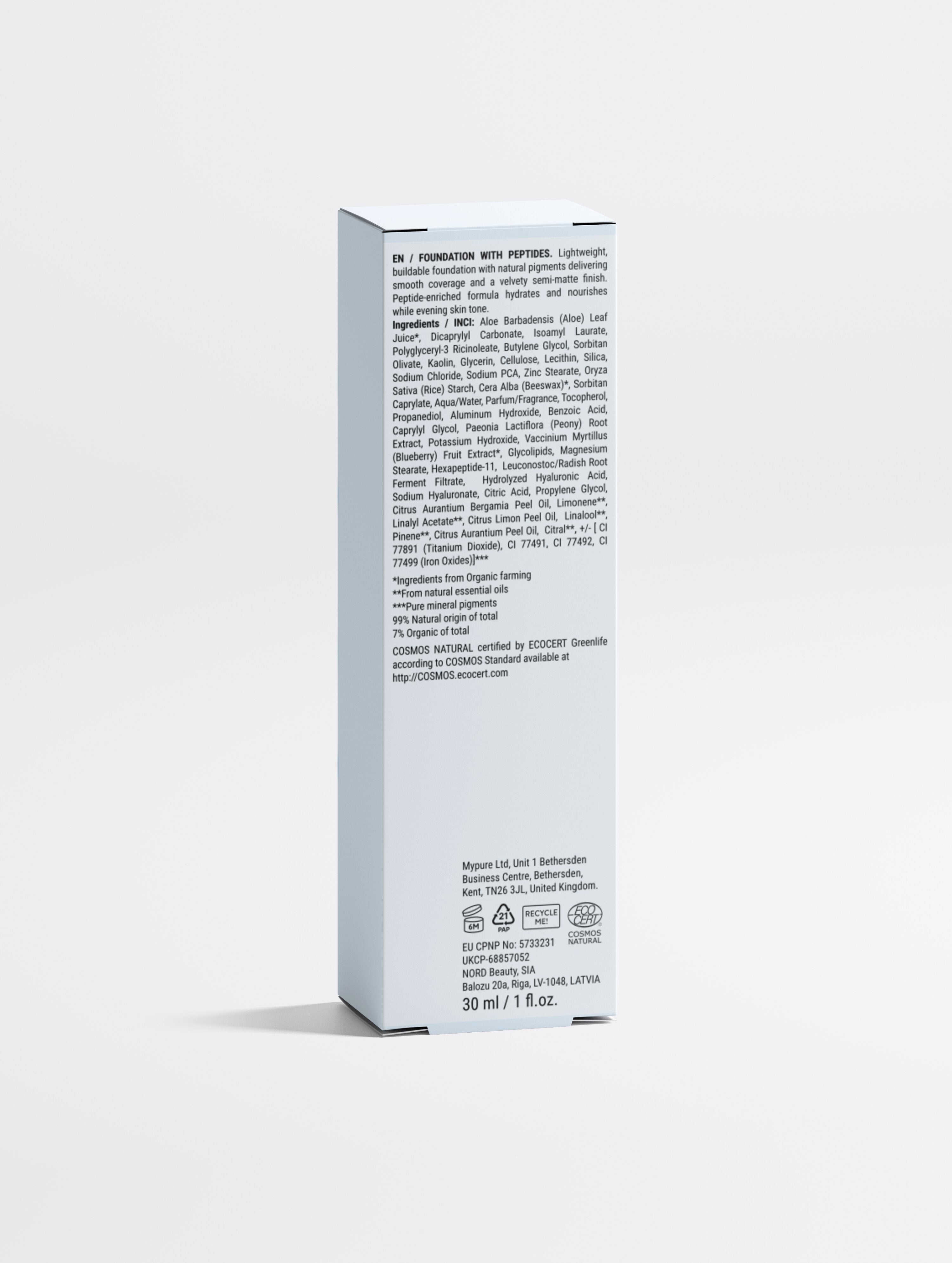 Foundation met Peptiden, 30 Tan Neutraal