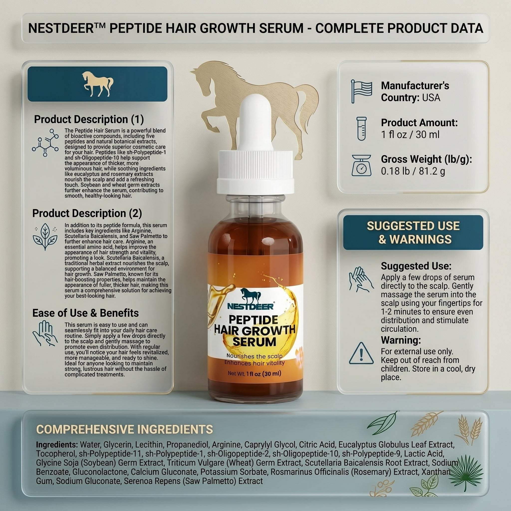 NESTDEER™️ Peptiden Haar Groei Serum